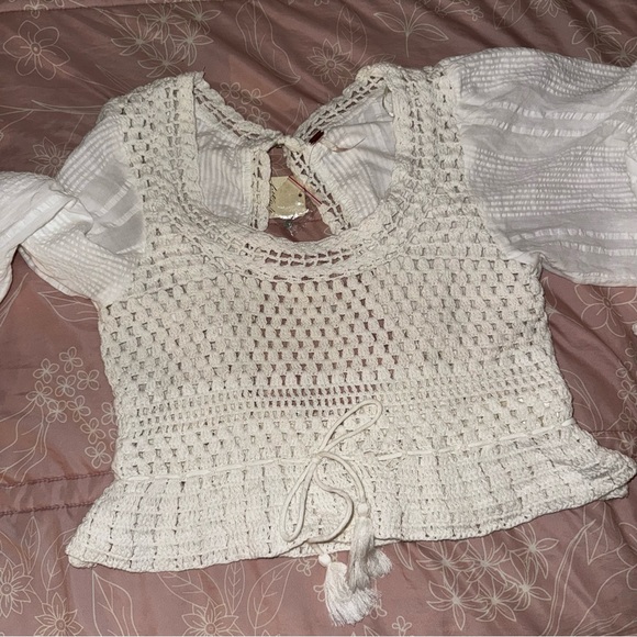 Free People Megan Crochet Top L NWT - Picture 4 of 7